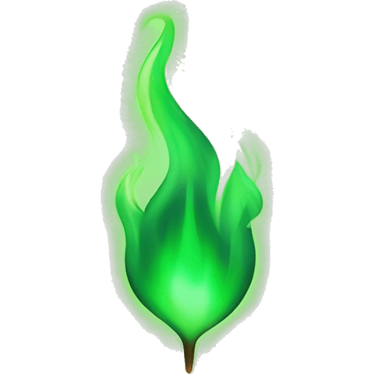 green flame with luminating vibe  emoji