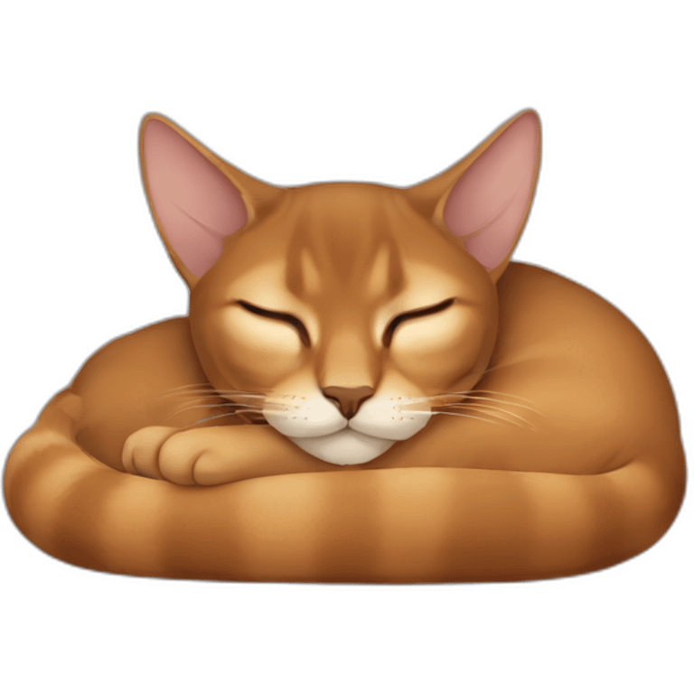 Abyssinian cat sleeping emoji