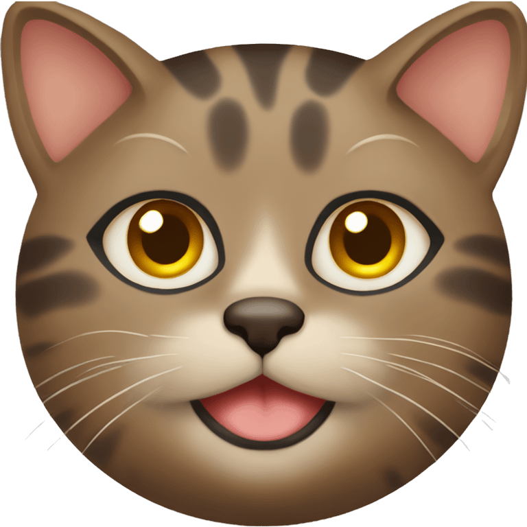 cute brownish tabico cat emoji