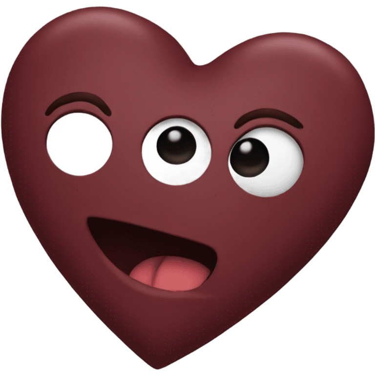 Ios maroon heart  emoji