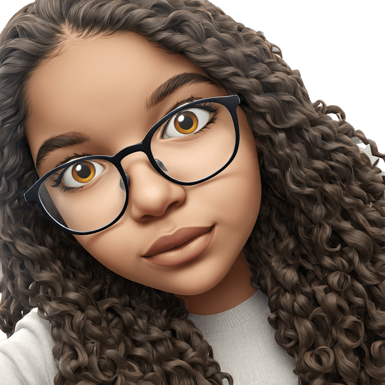 girl with glasses portrait emoji