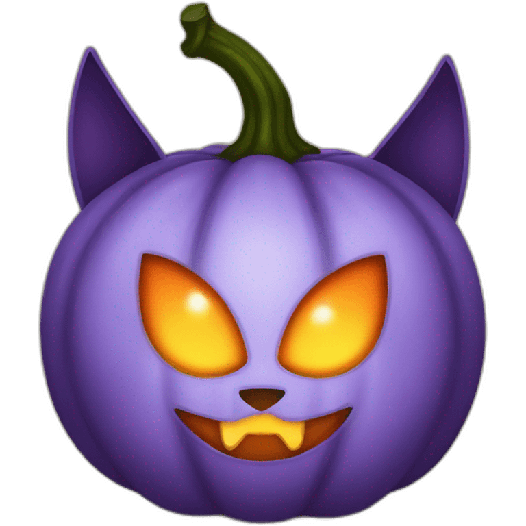 Cat devil pumpkin emoji