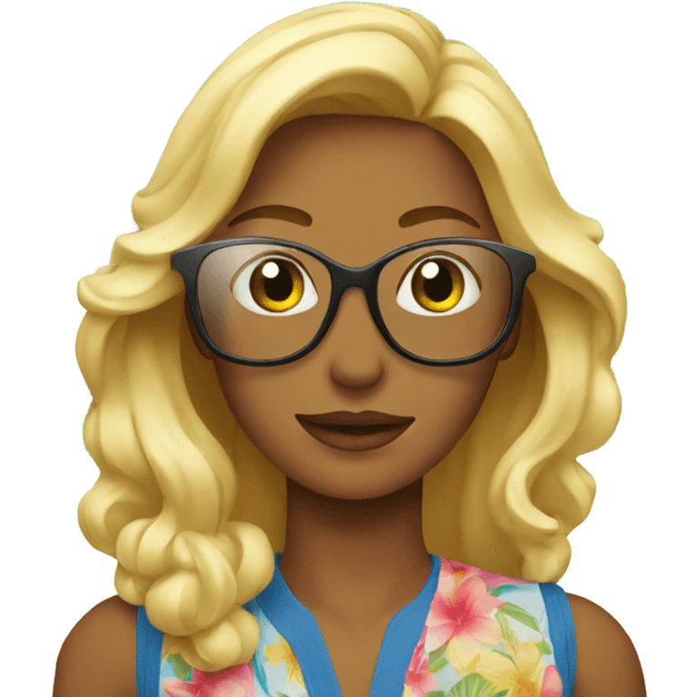 blonde on vacation emoji