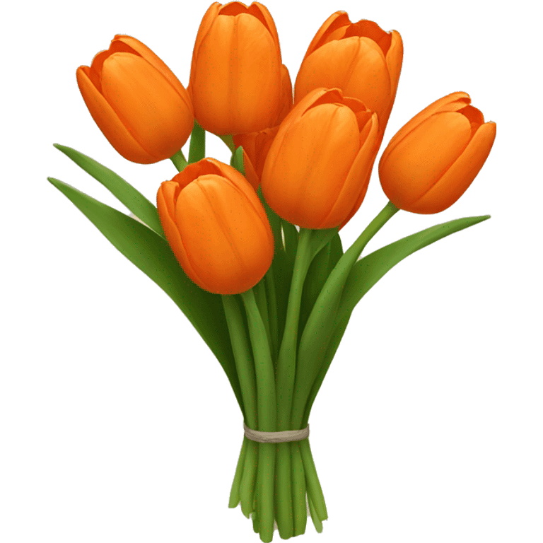 orange tulip bouquet  emoji