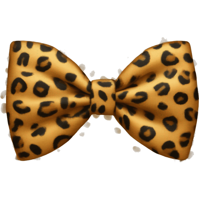 cheetah print bow emoji