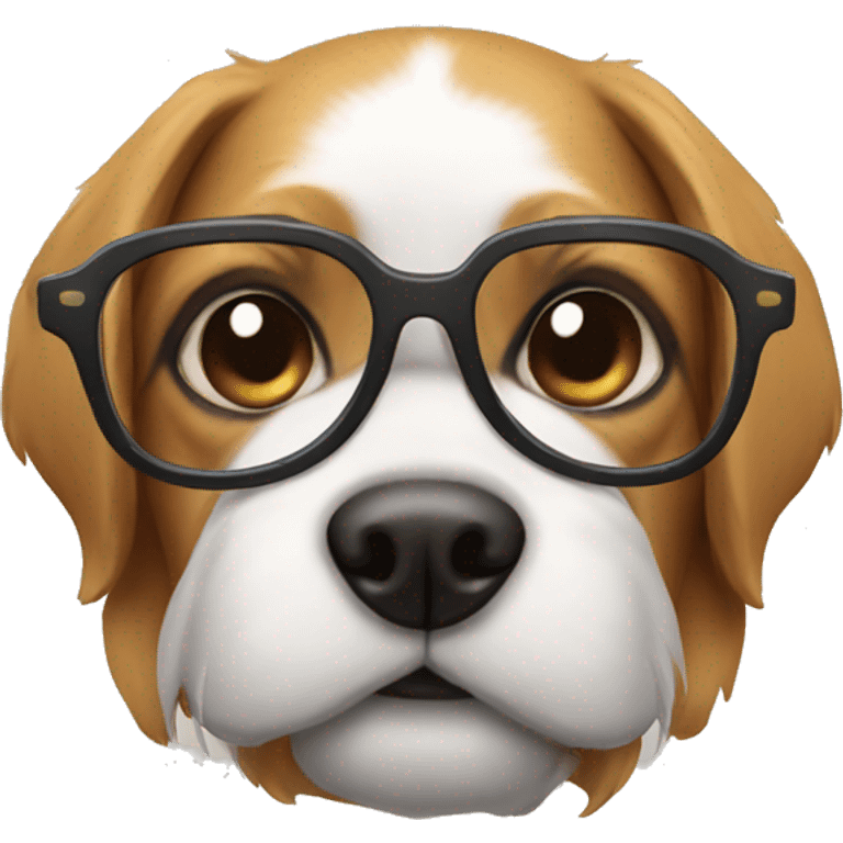 dog with glasses emoji