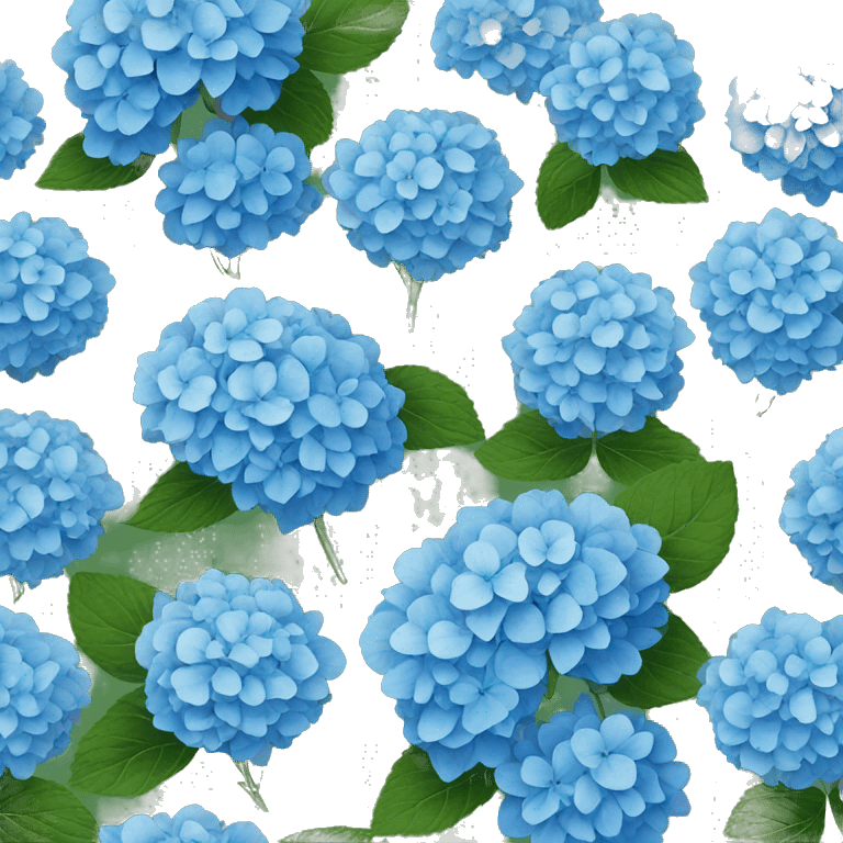 blue hydrangea  emoji