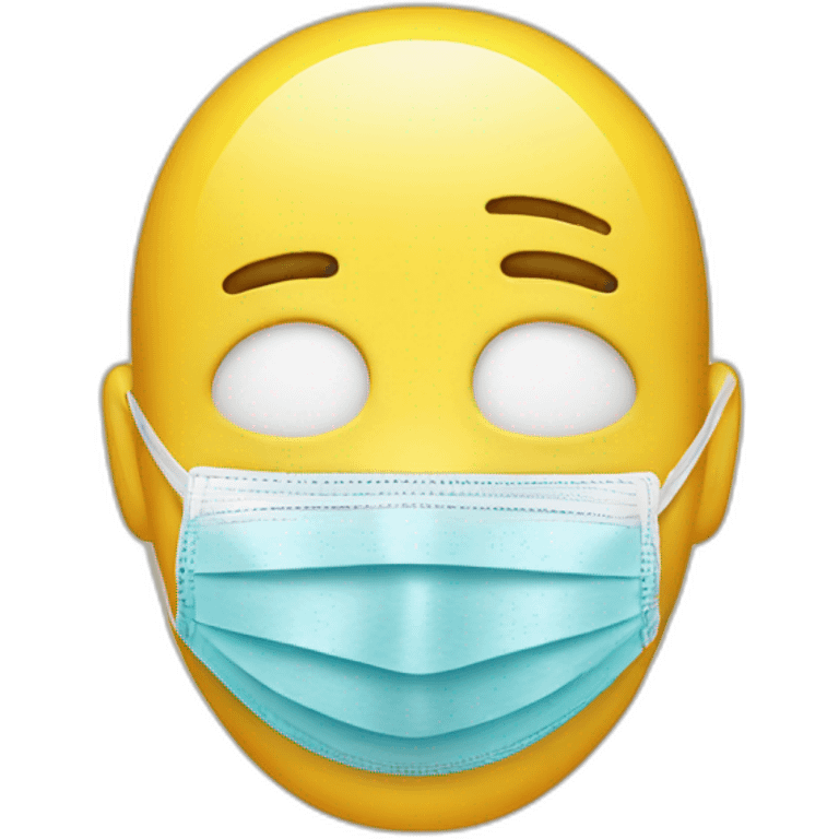 Sad emoji with taking happy face mask emoji