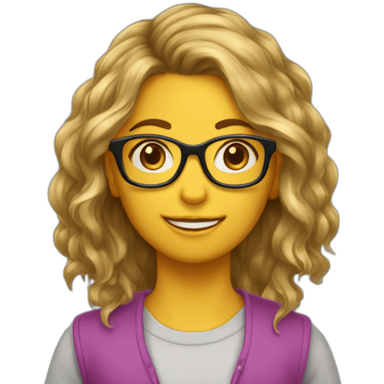 Fille 14 ans lunettes et cheveux châtains emoji