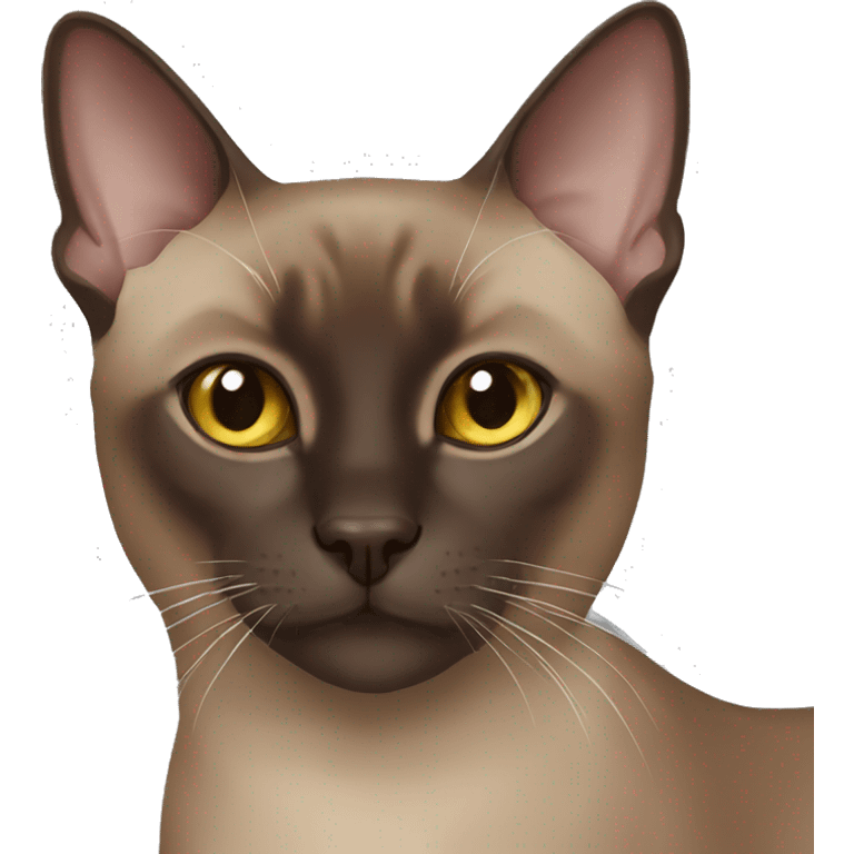 dark brown tonkinese cat emoji