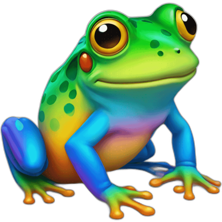 Rainbow frog emoji