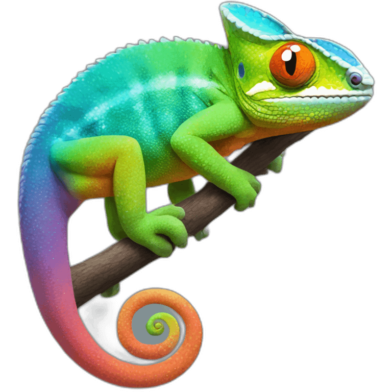 Rainbow Chameleon emoji