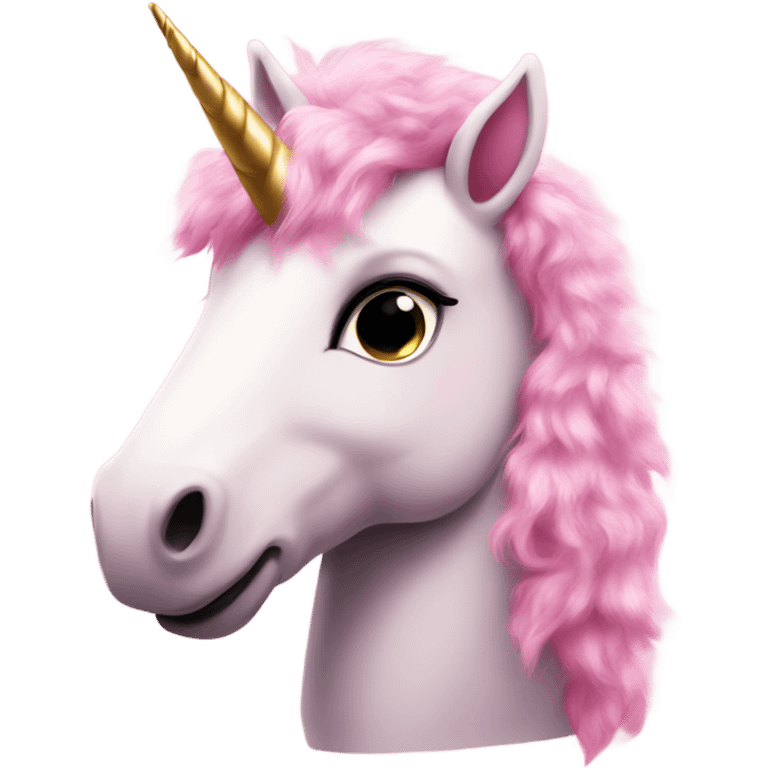 Photo of beautiful Pink fluffy unicorn  emoji