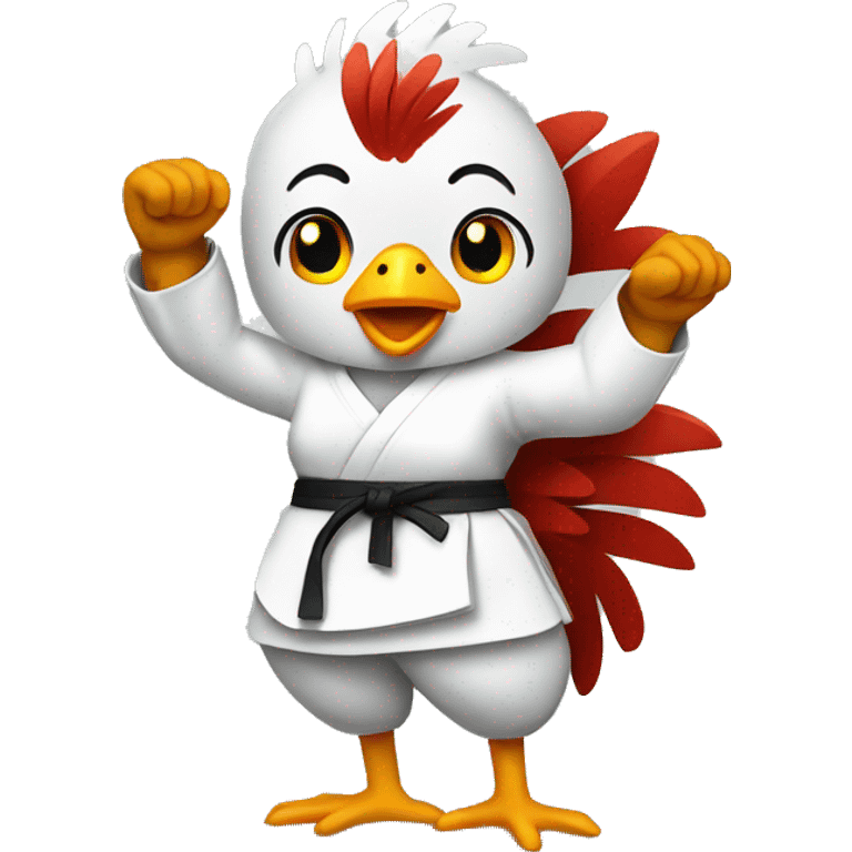 karate female chicken emoji