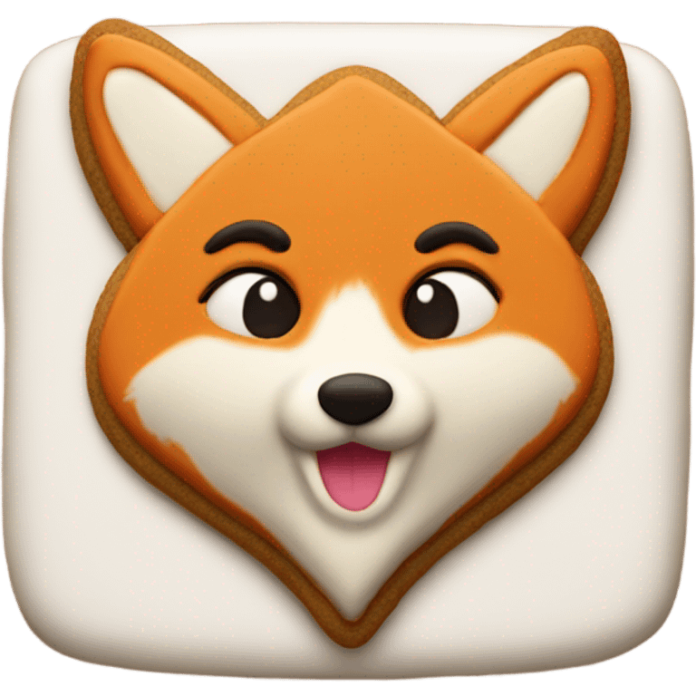 Fox cookie heart emoji