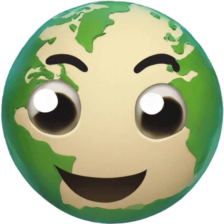 earth with a smile emoji