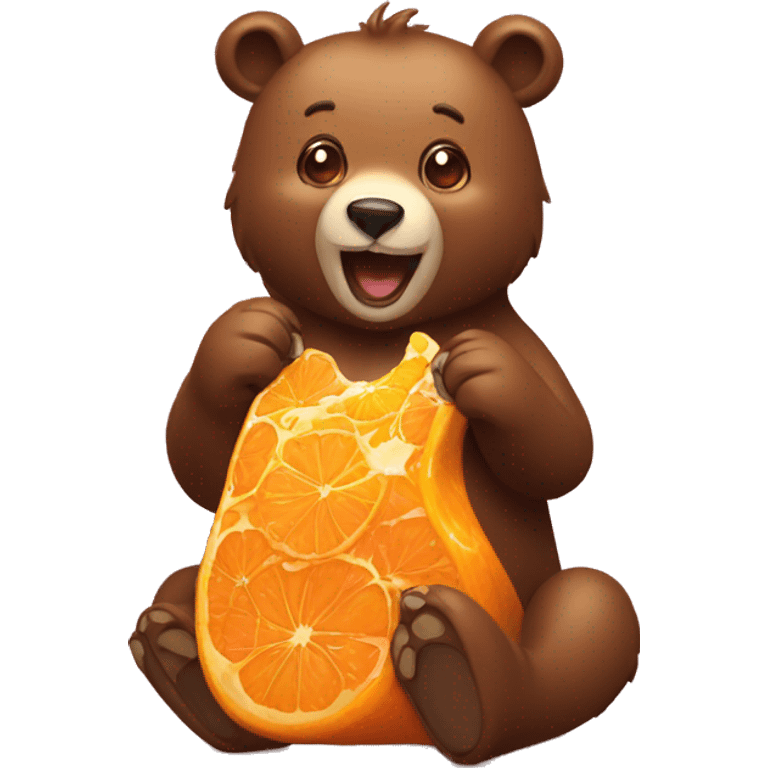 bear eats marmelad emoji