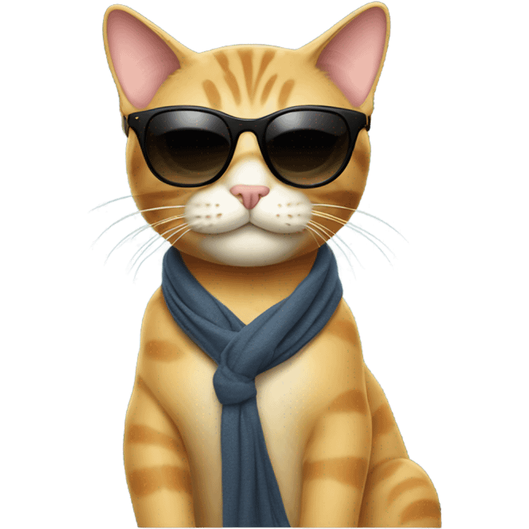 Cat with sunglasses emoji