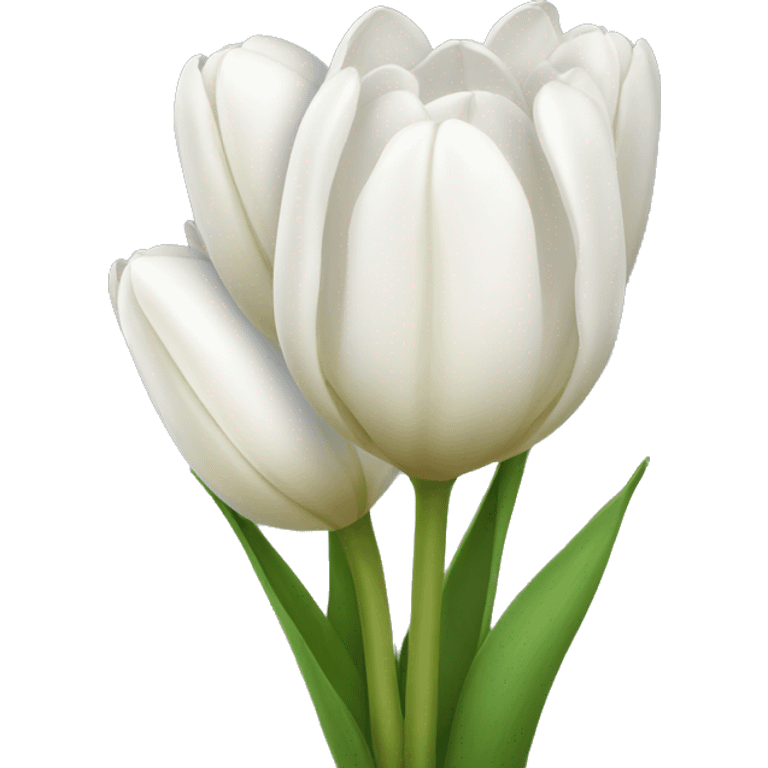 White tulip bouquet emoji