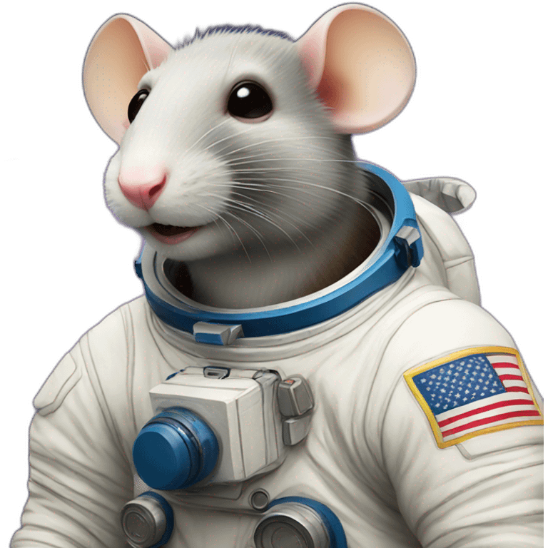 astronaut rat realistic emoji