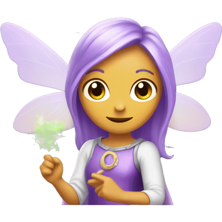 fairy with a magic text box emoji