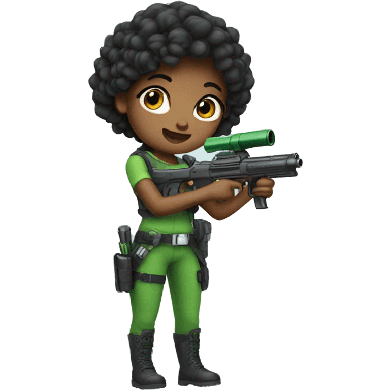 girl with green blaster emoji