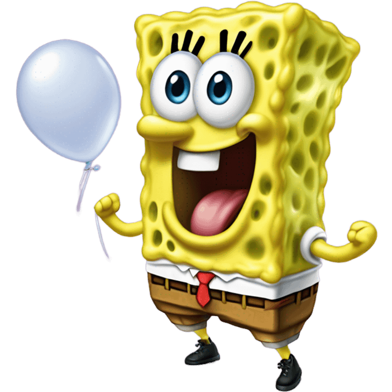 spongebob blowing up emoji