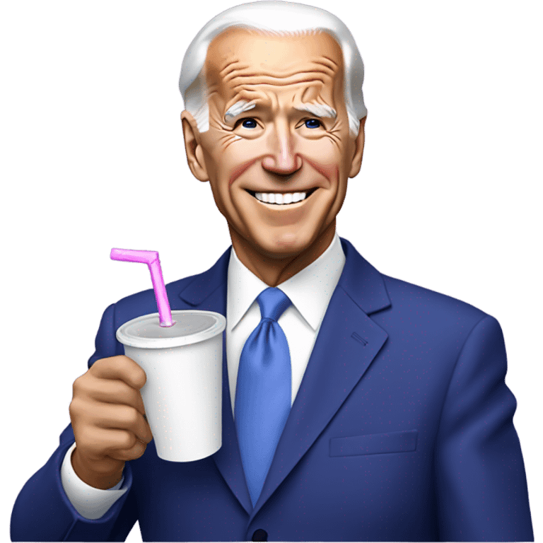 biden with grape soda white cup emoji