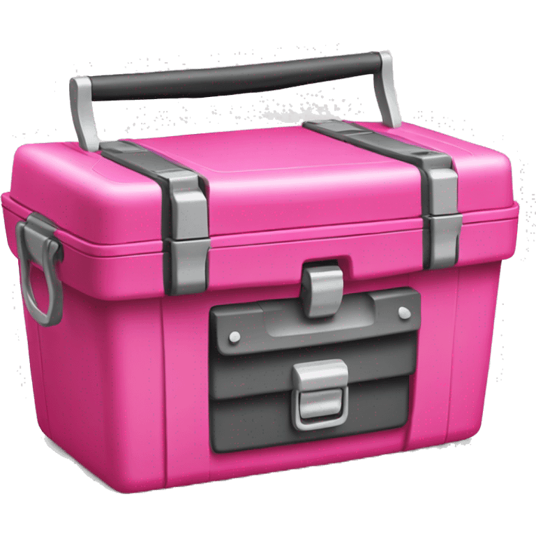 Realistic hot pink Fishing tackle box emoji