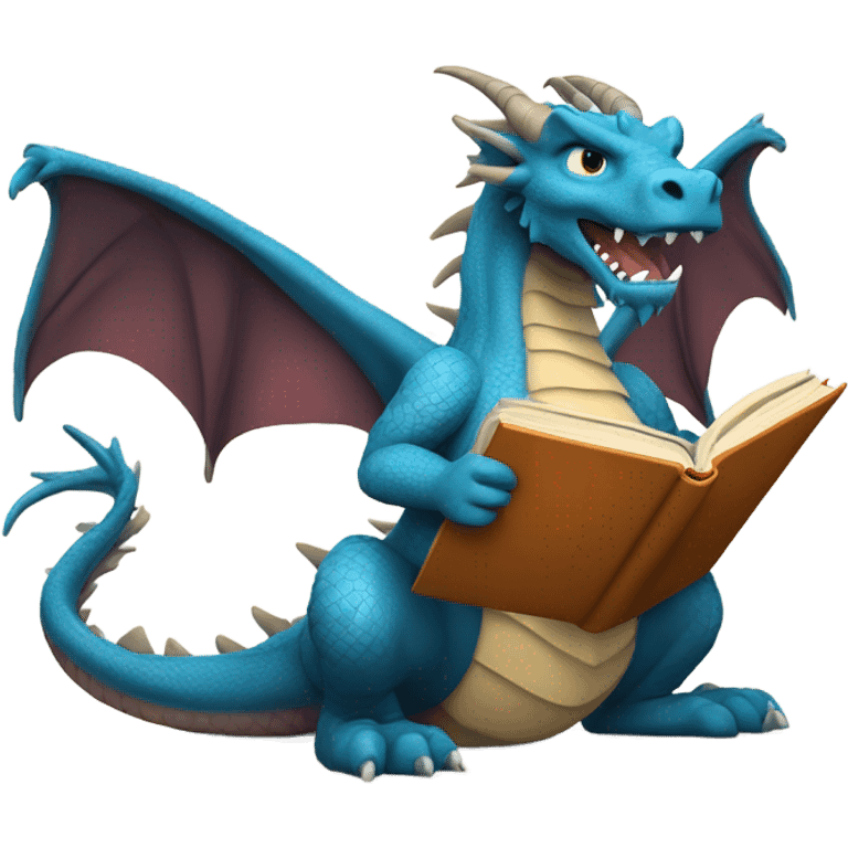 Dragon reading a book emoji