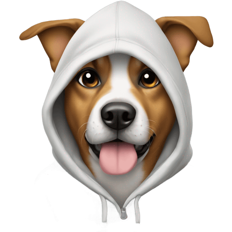 Dog wearing hoodie  emoji