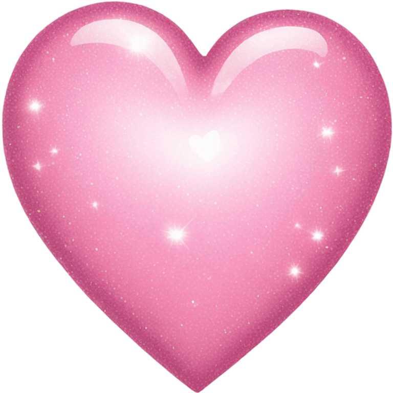 light pink love heart with sparkles  emoji