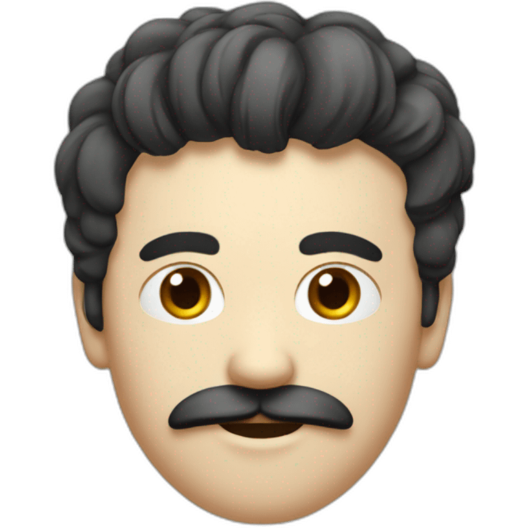 white men with square and short black moustache and hair emoji