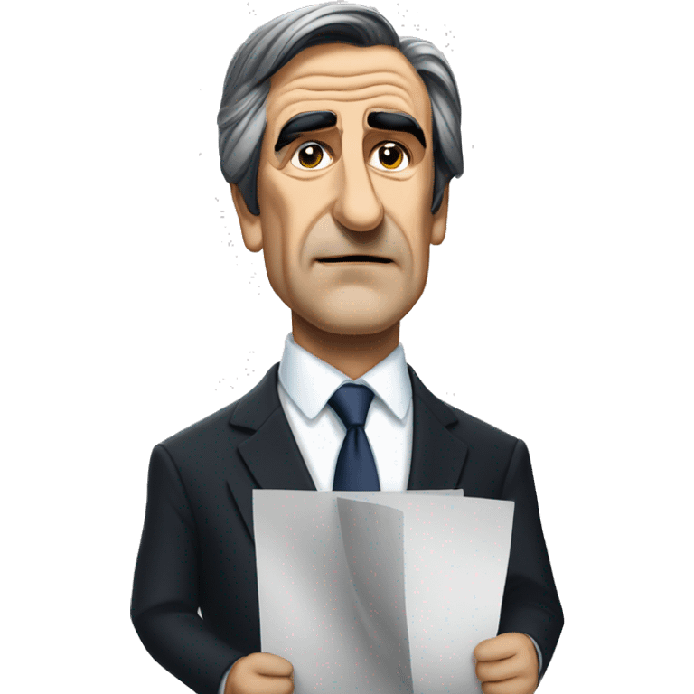 François fillon with papers in his suits emoji