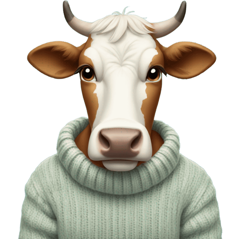 Cow with sweater emoji