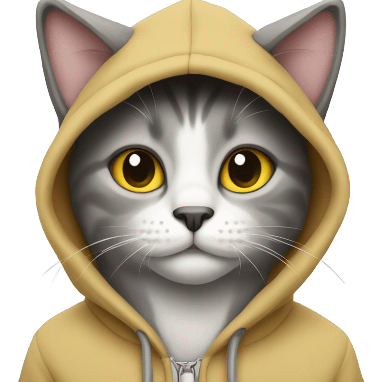 Cat with hoodie emoji