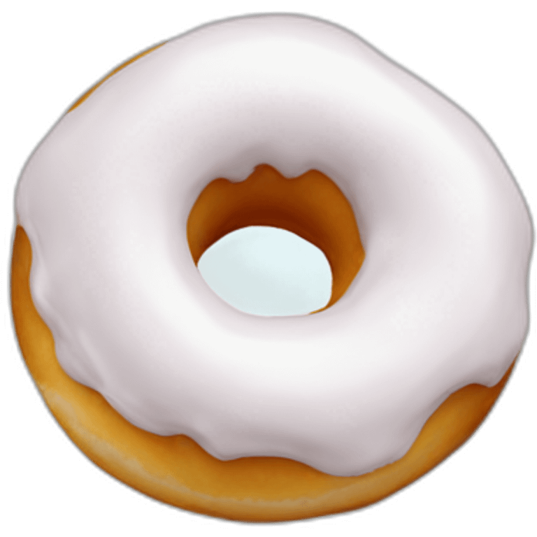 mini donut coated in white powdee emoji