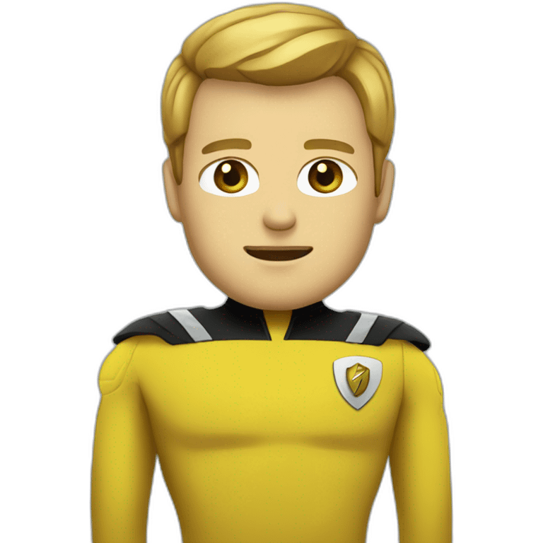 captain kirk with yellow skin android style emoji