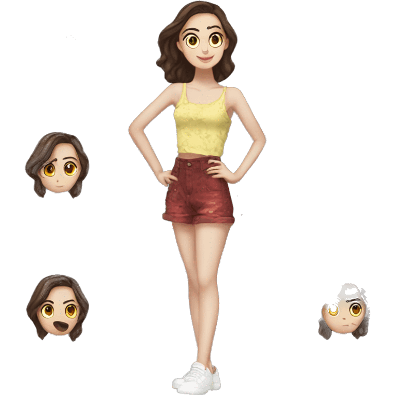 Hania amir, teen, full body, aesthetic emoji