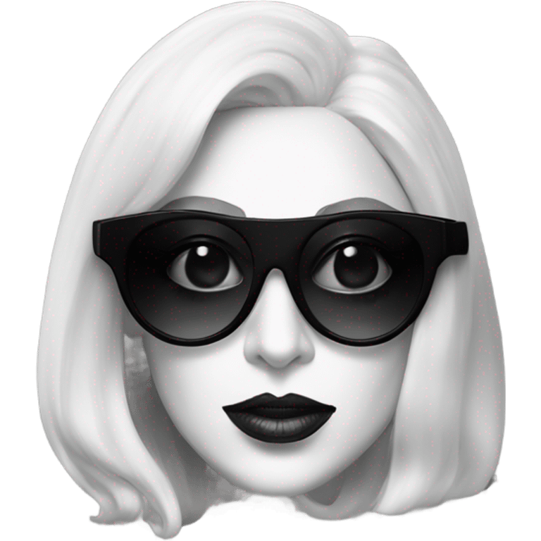 Lady gaga chromatica black glasses  emoji