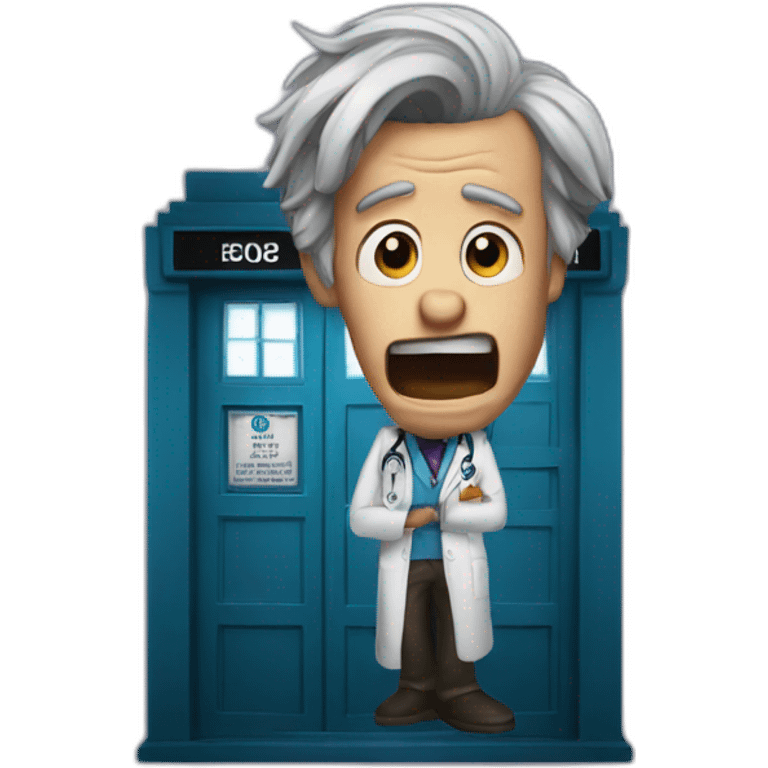 the doctor is scared emoji