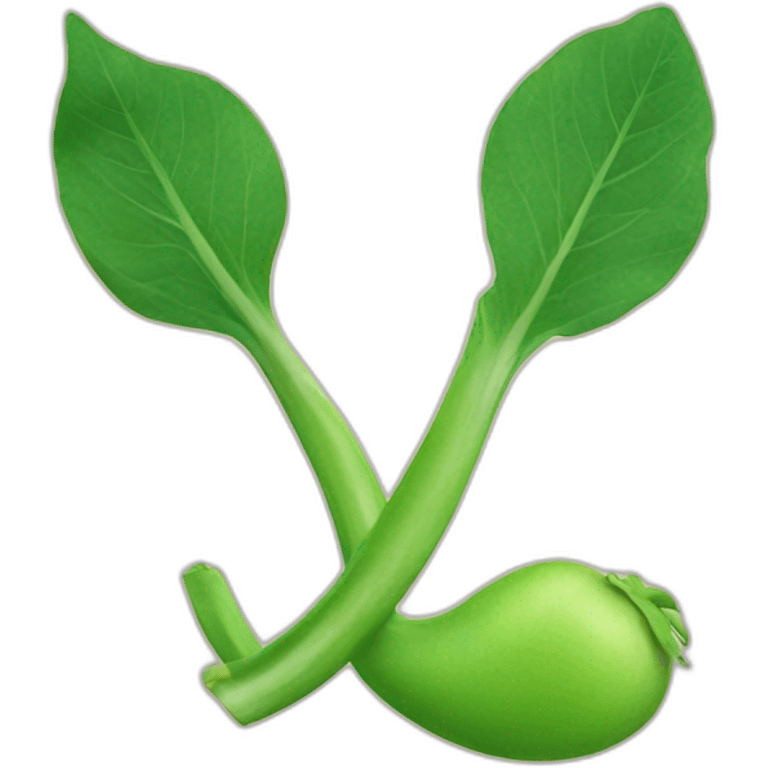 Vegan v logo emoji