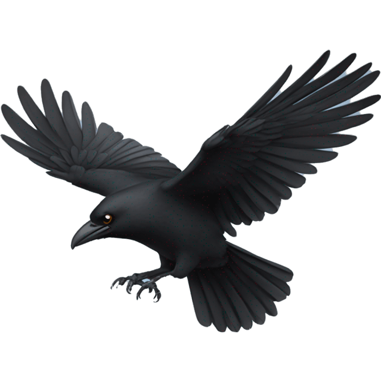 Flying crow  emoji