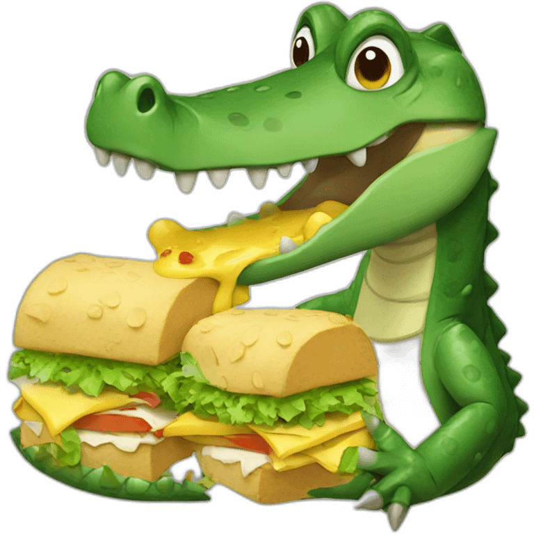 crocodile eating lunch emoji