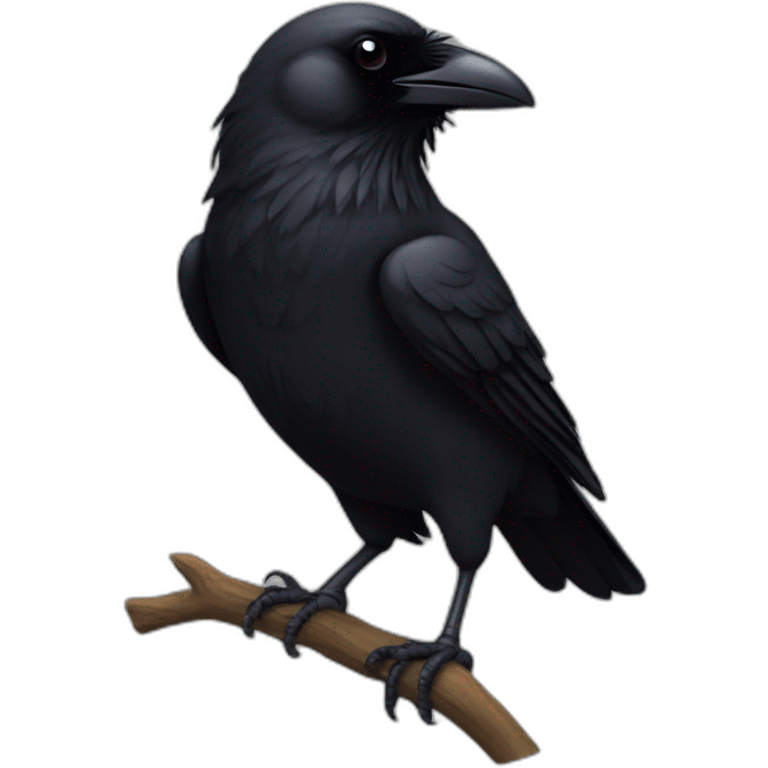 Raven bird black emoji