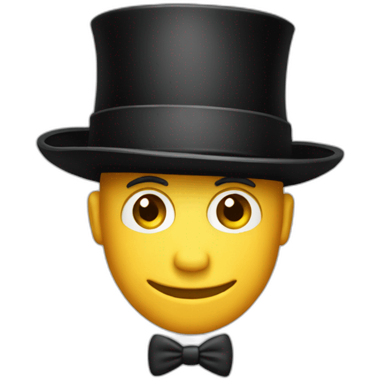 black retro cylinder hat  emoji