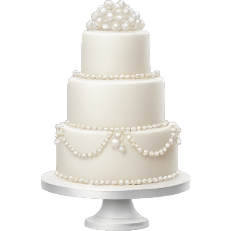 Wedding cake with pearl details emoji