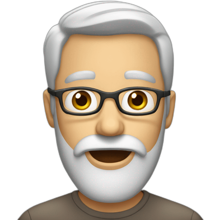 man grey beard surprised emoji