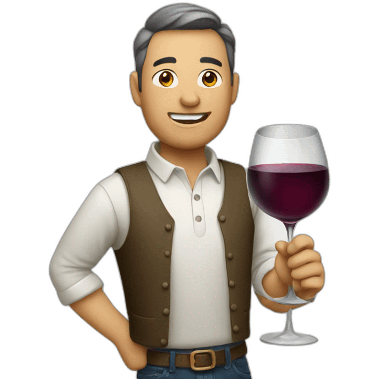 Winemaker with a wineglass emoji