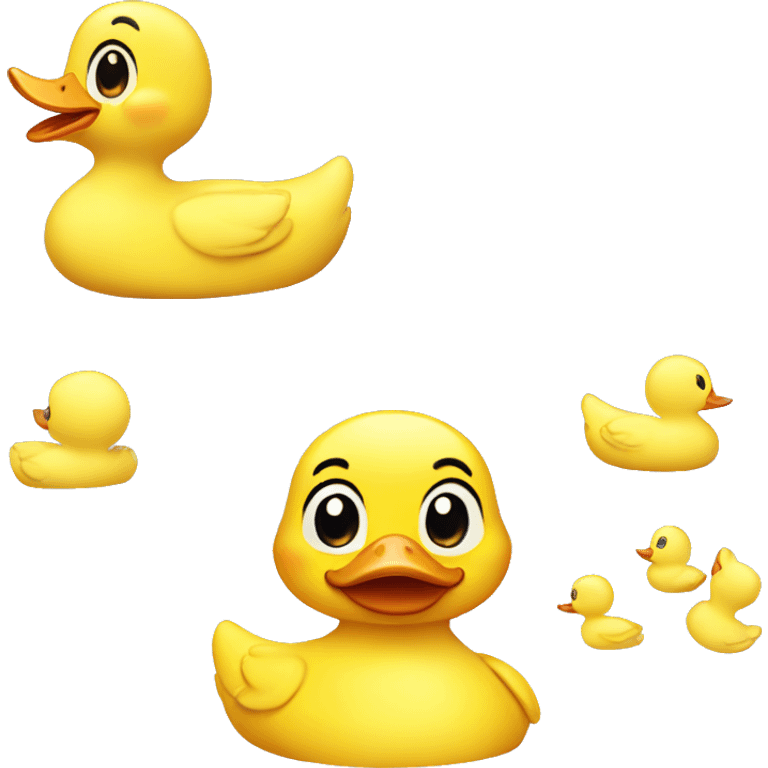 create a cute adorable yellow duck emoji